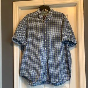 Men’s 4XL button down short sleeve dress shirt